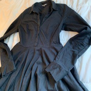 Express fit and flare collared dress